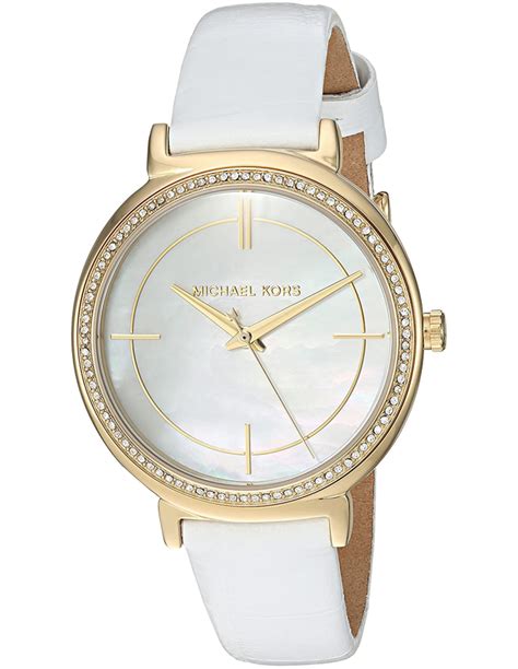 Michael Kors Cinthia White Mother of Pearl Dial Ladies Watch 